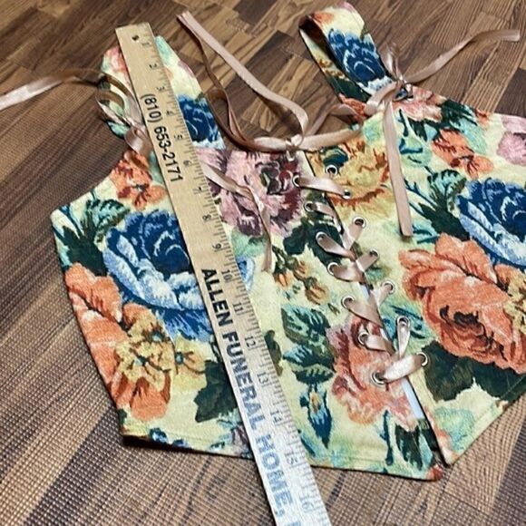 Shein woman’s crop/midriff multicolor a top. Size M - Picture 6 of 6